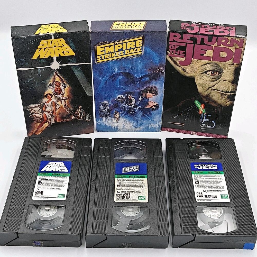 Star Wars Original Trilogy VHS 3-Tape Set (FOX Red Label) 1992 Release
